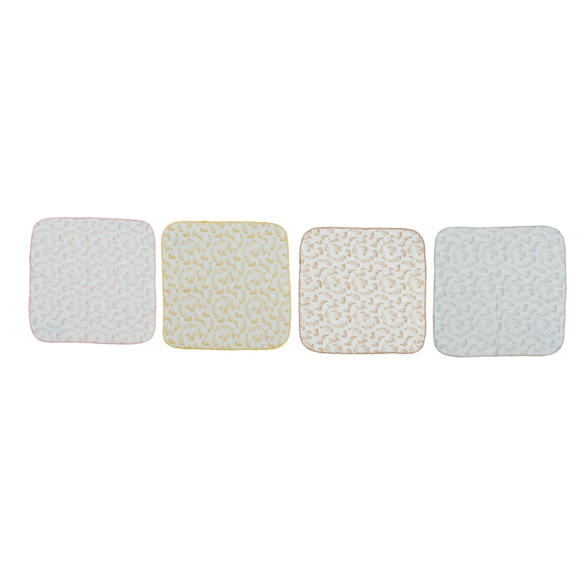 Hello Honey® Cotton Burp Cloth with Rabbit Print Set